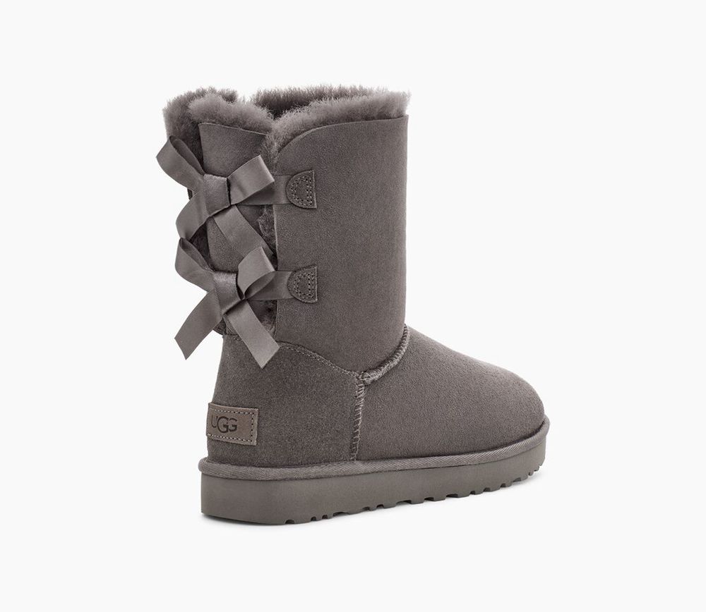 Ugg Bailey Bow Ii - Womens Short Boots - Grey - NZ (8243IZAOR)